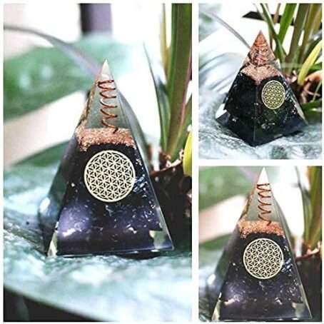 Black Tourmaline Crystal Orgone Pyramid Attract Energy - Image 5