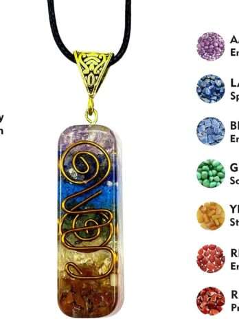 7 Chakra Orgone Pyramid Pendant Combo