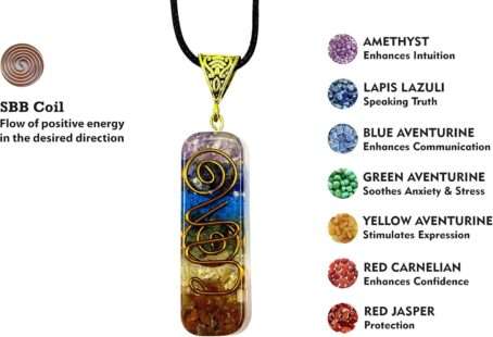 7 Chakra Orgone Pyramid Pendant Combo - Image 2