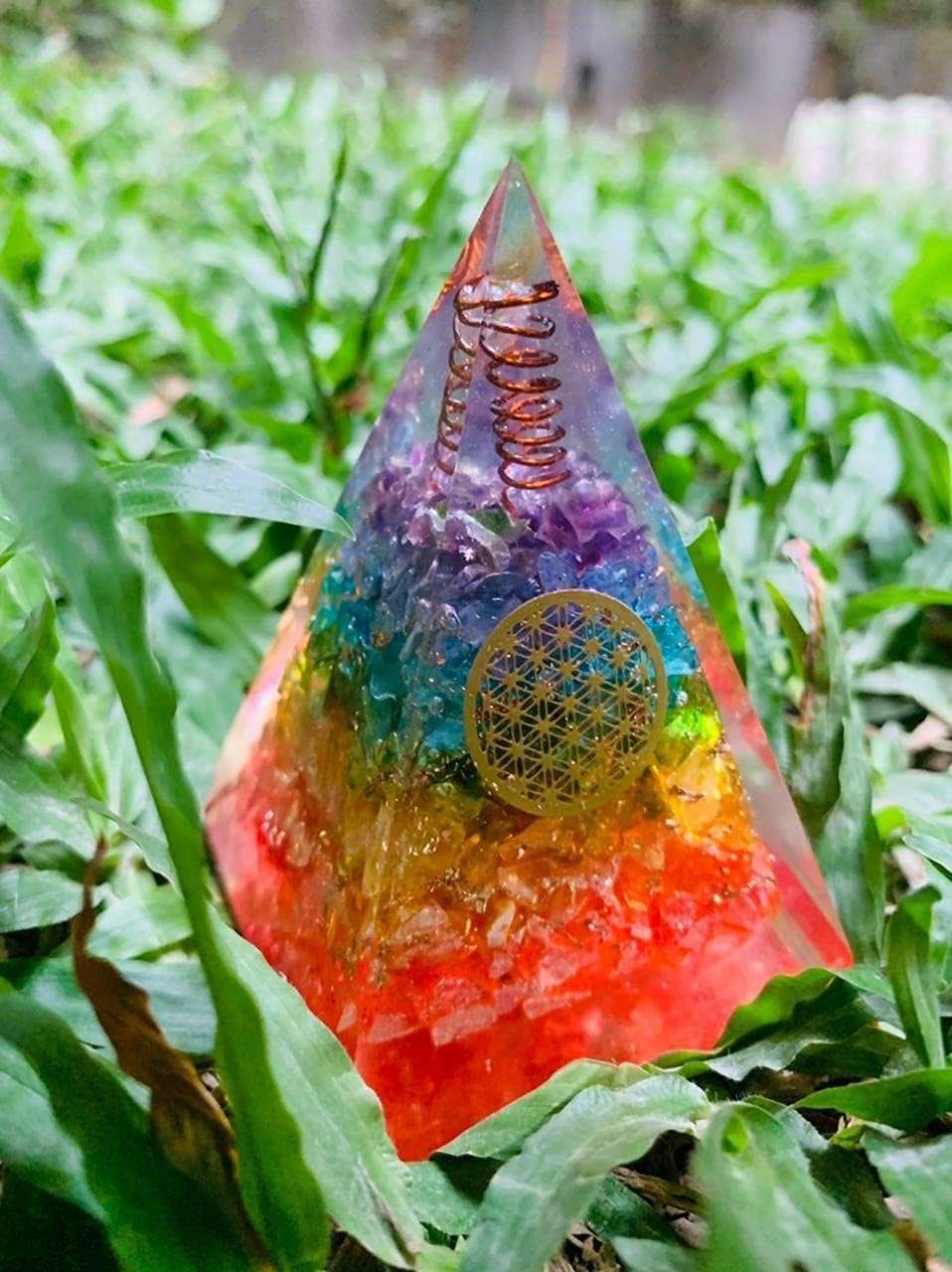 7Chakra Orgone Pyramid Crystal Black Tourmaline Necklace - Image 7