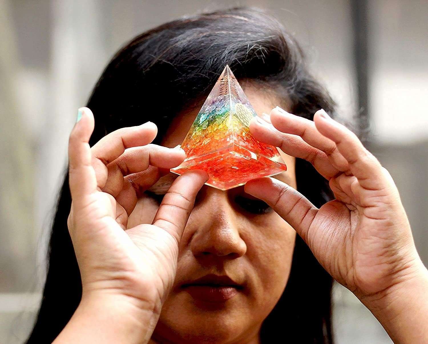 7Chakra Orgone Pyramid Crystal Black Tourmaline Necklace - Image 6