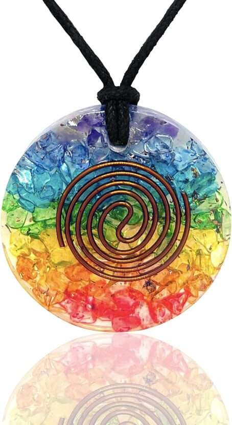 Chakra Orgone Pendant Necklace Healing Stones