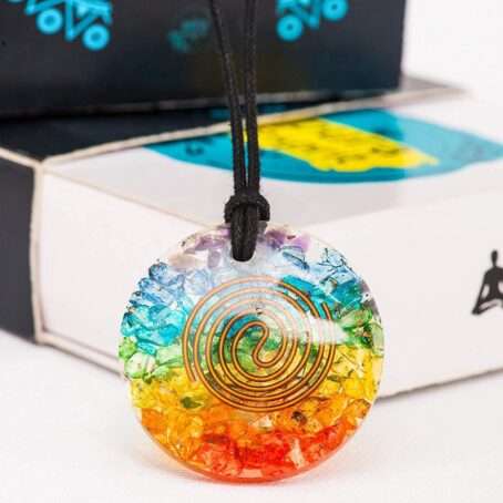 Chakra Orgone Pendant Necklace Healing Stones - Image 2