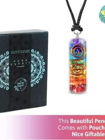 Orgone Pendant 7 Chakra Necklace with Healing Crystals Stone Protection