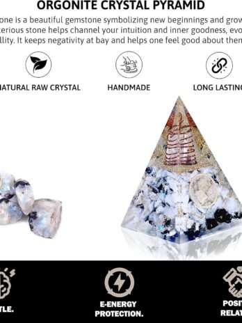 Moonstone Crystal Orgone Pyramid