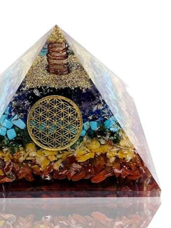 7 Chakra Orgone Pyramid Pendant Combo