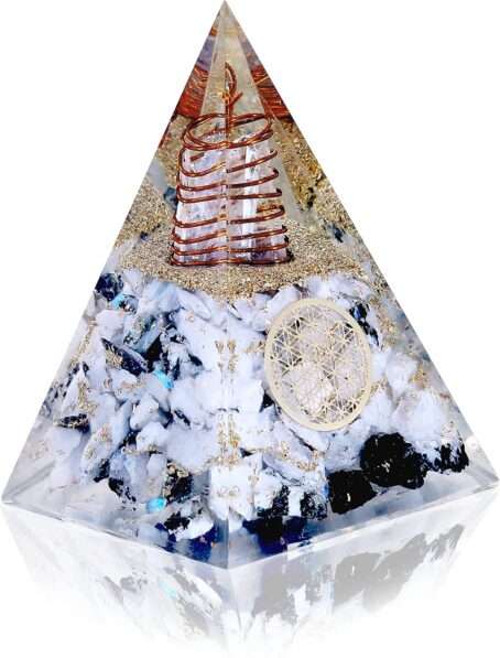 Moonstone Crystal Orgone Pyramid