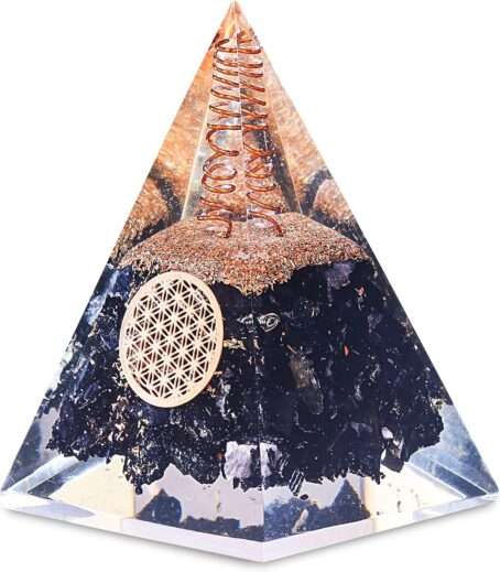 Black Tourmaline Crystal Orgone Pyramid Attract Energy - Image 4