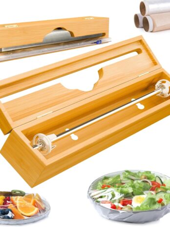 Bamboo Plastic Wrap Dispenser